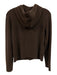 ME+EM Size S Dark Brown Cashmere Blend Elastic Waist Wide Leg Hooded Pants Set Dark Brown / S