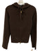 ME+EM Size S Dark Brown Cashmere Blend Elastic Waist Wide Leg Hooded Pants Set Dark Brown / S
