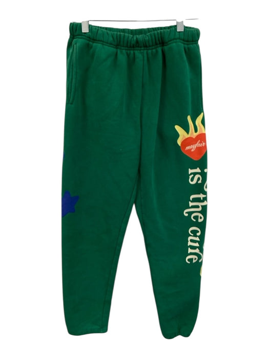 The Mayfair Group Size XS Green Multi Cotton Blend Elastic Waist Pockets Pants Green Multi / XS