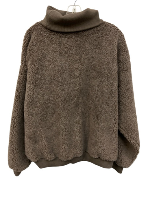 The Bar Size S Grey Polyester Drop Shoulder Oversize Ribbed edges Sweatshirt Grey / S