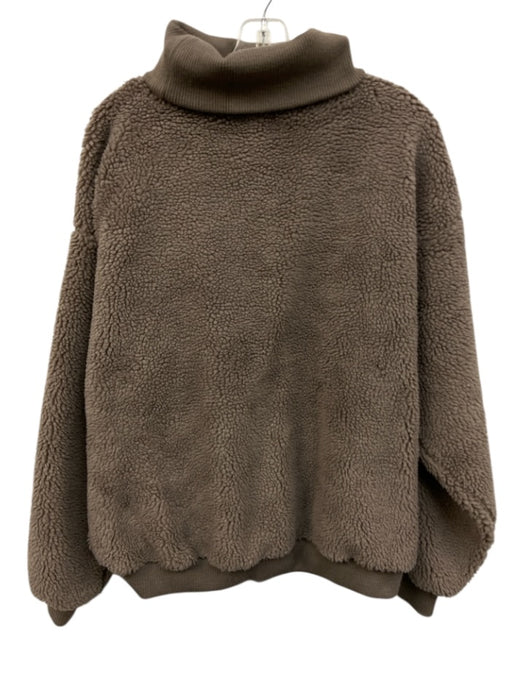 The Bar Size S Grey Polyester Drop Shoulder Oversize Ribbed edges Sweatshirt Grey / S