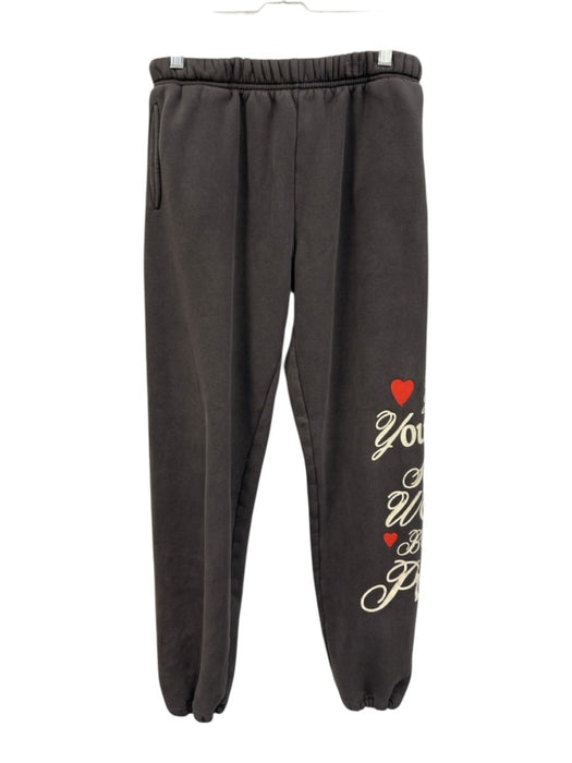 The Mayfair Group Size XS Grey Cotton Blend Graphic Long Sleeve Pants Set Grey / XS