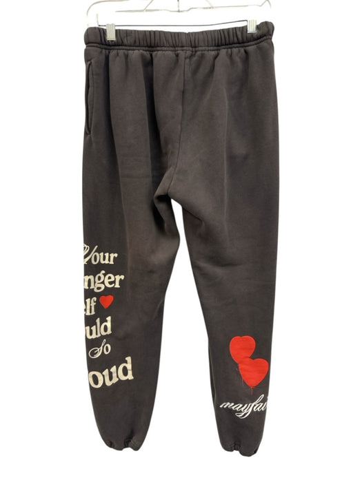 The Mayfair Group Size XS Grey Cotton Blend Graphic Long Sleeve Pants Set Grey / XS