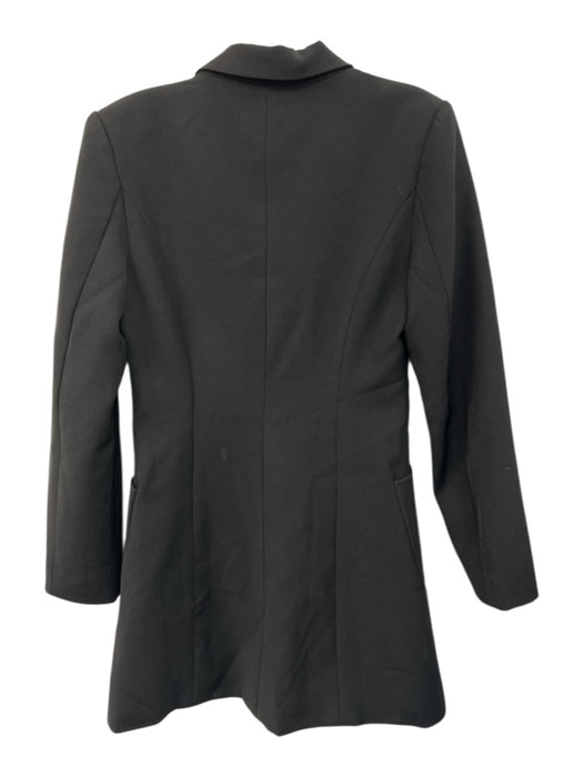 Miss Rosier Size XS Black Terylene Blend Wide Peak Lapels Single Breasted Dress Black / XS
