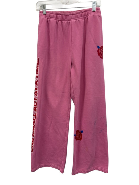 The Mayfair Group Size XS Pink Multi Cotton Blend Graphic Long Sleeve Pants Set Pink Multi / XS