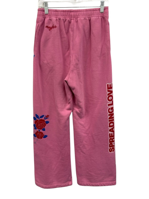 The Mayfair Group Size XS Pink Multi Cotton Blend Graphic Long Sleeve Pants Set Pink Multi / XS