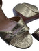 Aquazzura Shoe Size 38 Gold Leather Metallic Ankle Buckle Platform Sandals Gold / 38