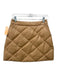 Staud Size 6 Beige Brown PU leather Quilted Buttons Mini Puffer Skirt Beige Brown / 6