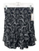 A.L.C. Size 4 Black & White Cotton & Silk Elastic Waist Ruffles Mini Skirt Black & White / 4