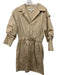 Derek Lam 10 Crosby Size 4 Khaki Beige Cotton Long Gathered Sleeve Buttons Dress Khaki Beige / 4