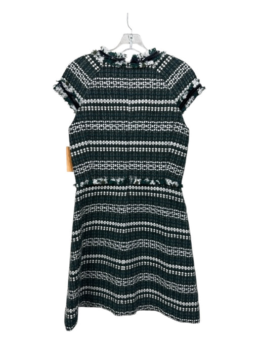 Tory Burch Size 4 Green, White, Black Acrylic & Polyester Tweed Dress Green, White, Black / 4