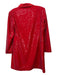 Maeve Size 4 Red Polyester Blazer All Over Sequins Button Front Jacket Red / 4