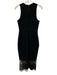Cinq a Sept Size 4 Black Polyester Blend Back Zip Sleeveless Tiered Dress Black / 4