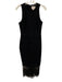 Cinq a Sept Size 4 Black Polyester Blend Back Zip Sleeveless Tiered Dress Black / 4