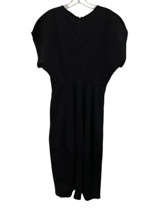 COS Size S Black Cotton & Polyamide Back Zip Pockets Dress Black / S