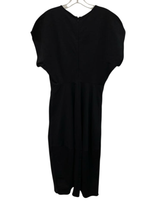 COS Size S Black Cotton & Polyamide Back Zip Pockets Dress Black / S