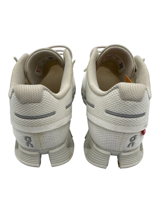 On Cloud Shoe Size 6 White & Taupe Synthetic Low Top Lace Up Sneakers White & Taupe / 6