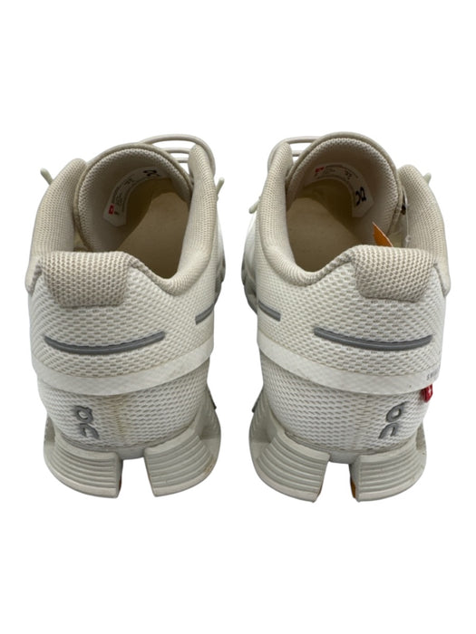 On Cloud Shoe Size 6 White & Taupe Synthetic Low Top Lace Up Sneakers White & Taupe / 6
