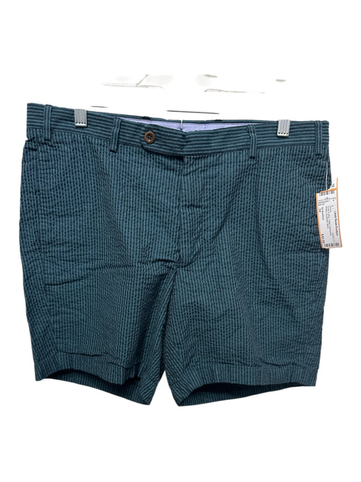 Sid Mashburn Size 34 Green & Blue Cotton Seersucker Khakis Men's Shorts Green & Blue / 34