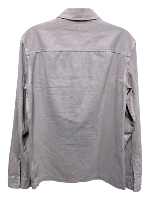 ALLSAINTS Size XL Purple Cotton Blend Solid Front Pockets Long Sleeve Shirt Purple / XL