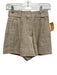 BLAZÉ MILANO Size 00 Beige Linen Blend High Rise Tweed Pleated Shorts Beige / 00