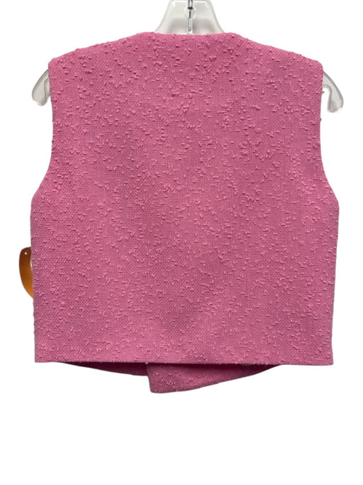 Ami Alexandre Mattiussi Size 38 Pink Wool Blend Sleeveless Boucle Top Pink / 38