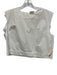 Julia Amory Size Medium White Cotton Sleeveless Back Button Boxy Top White / Medium