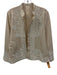 Julia Amory Size XS Beige Cream Cotton & Linen stand collar Buttons Jacket Beige Cream / XS