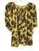 Ulla Johnson Size 10 Yellow & Black Viscose Short Puff Sleeve Floral Top Yellow & Black / 10
