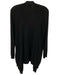 Theory Size Medium Black Wool Long Sleeve Ribbed Open Front Knit Cardigan Black / Medium