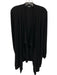 Theory Size Medium Black Wool Long Sleeve Ribbed Open Front Knit Cardigan Black / Medium