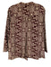 Elizabeth & James Size Medium Burgundy & Cream Silk Long Flare Sleeve Dress Burgundy & Cream / Medium