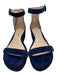 Stuart Weitzman Shoe Size 7 Navy Suede Toe Strap Open Toe Ankle Strap Sandals Navy / 7