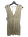 Free People Size 4 Beige Nylon Blend Lace Overlay V Neck & Back Sleeveless Dress Beige / 4