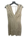 Free People Size 4 Beige Nylon Blend Lace Overlay V Neck & Back Sleeveless Dress Beige / 4