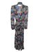 Wayf Size S Black & Multi Floral Wrap Long Sleeve Maxi Dress Black & Multi / S