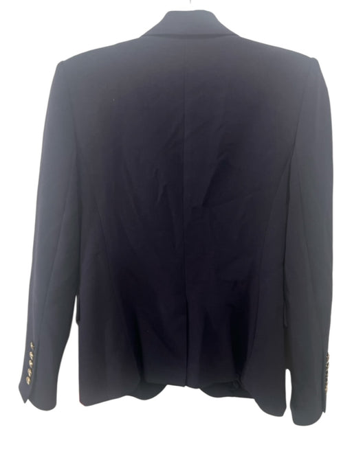 Alice + Olivia Size 4 navy & gold Polyester Blend darted Flap Pocket Jacket navy & gold / 4