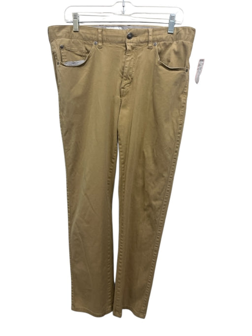 Peter Millar Size 34 Brown Cotton Solid Zip Fly Men's Pants Brown / 34