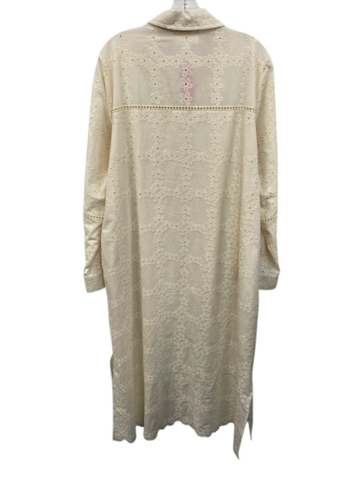 Pomander Place Size XL Ivory Cotton Eyelet collar Dress Ivory / XL