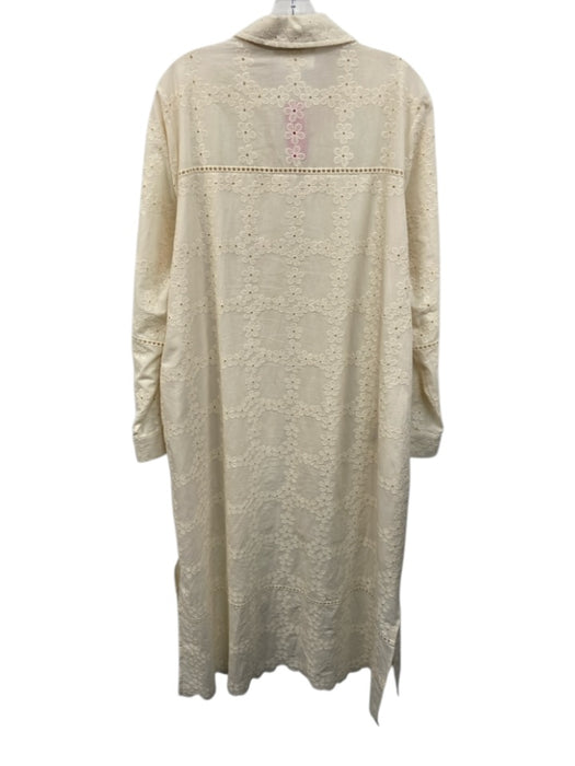 Pomander Place Size XL Ivory Cotton Eyelet collar Dress Ivory / XL