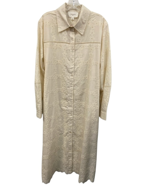 Pomander Place Size XL Ivory Cotton Eyelet collar Dress Ivory / XL
