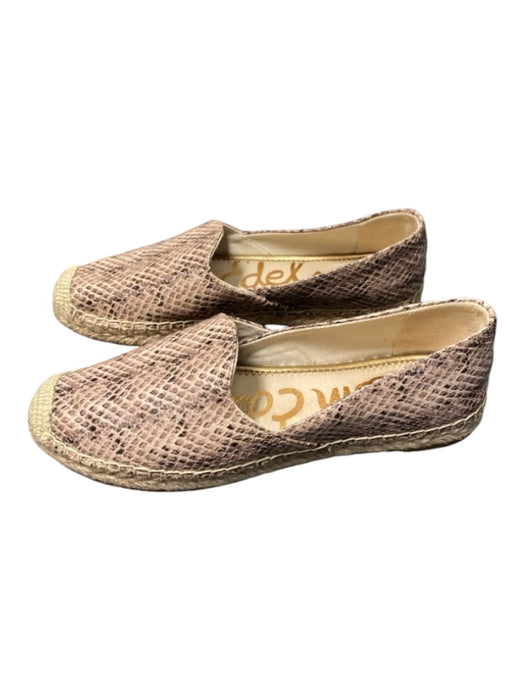 Sam Edelman Shoe Size 8 Tan & brown Leather Rope Snake Embossed Espadrille Shoes Tan & brown / 8