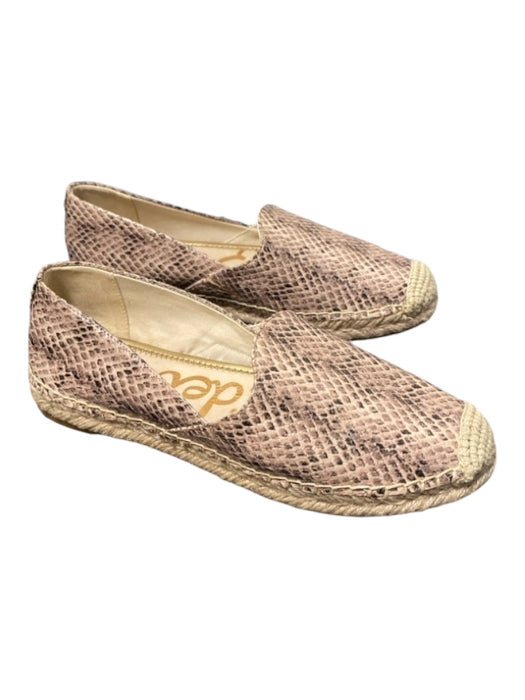 Sam Edelman Shoe Size 8 Tan & brown Leather Rope Snake Embossed Espadrille Shoes Tan & brown / 8