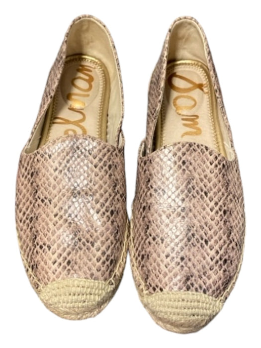 Sam Edelman Shoe Size 8 Tan & brown Leather Rope Snake Embossed Espadrille Shoes Tan & brown / 8