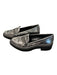 Vince Camuto Shoe Size 8 Silver & Black Leather Pointed Toe Crinkle loafer Shoes Silver & Black / 8