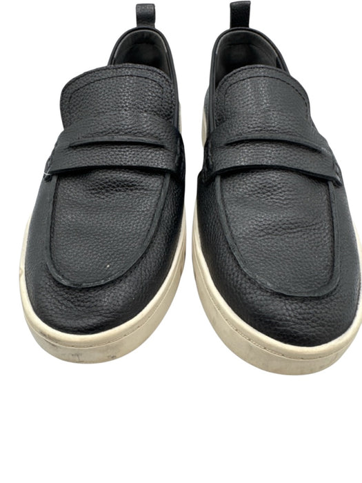 Vionic Shoe Size 8 Black & White Pebble Leather Pull Tabs Rubber Sole Loafers Black & White / 8