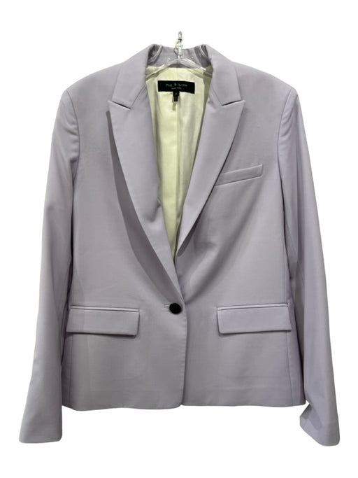 Rag & Bone Size 2 Pale Purple Blazer One Button Shoulder Pads Jacket Pale Purple / 2