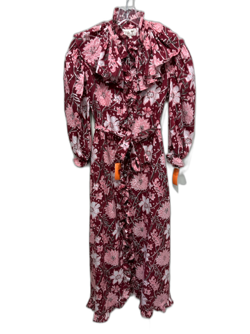 Mille Resort & Travel Size XS Pink, Red, Black Cotton Long puff sleeve Dress Pink, Red, Black / XS