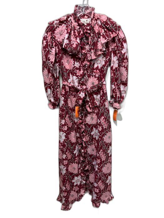 Mille Resort & Travel Size XS Pink, Red, Black Cotton Long puff sleeve Dress Pink, Red, Black / XS