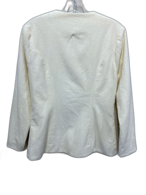 Julia Amory Size Small Cream White Cotton Long Sleeve Corduroy Jacket Cream White / Small
